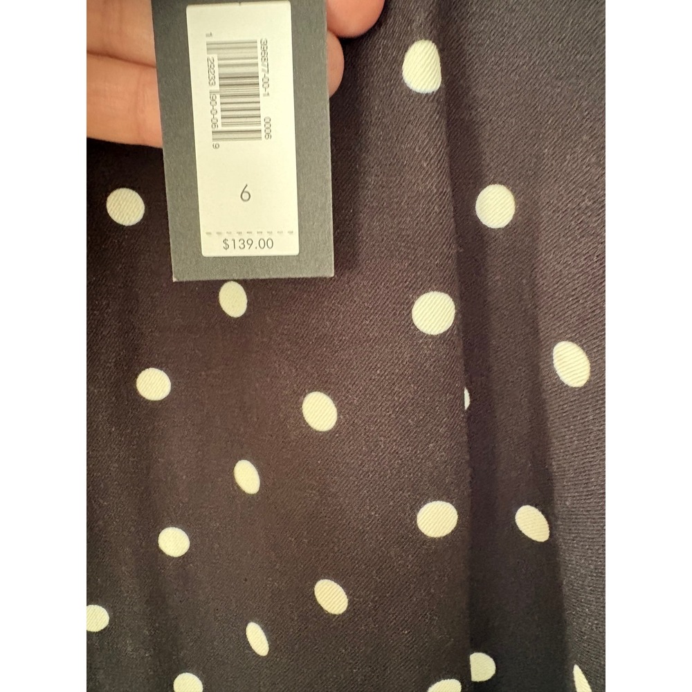 Banana Republic Sheath Dress Black White Polka Dot Sleeveless Classic Size 6 NWT - Picture 6 of 8
